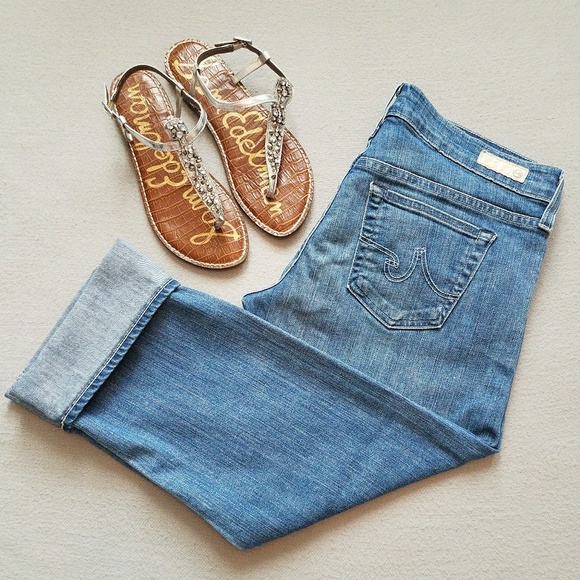 Ag Adriano Goldschmied Denim - AG Tomboy Relaxed Straight Leg Crop SZ 29